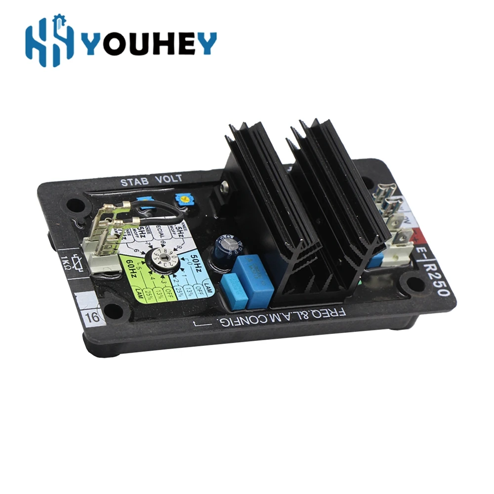 Imagem -03 - Regulador de Tensão Automático Brushless Geração Diesel Ajustador de Tensão do Sistema Grupo Acessórios Peças do Gerador R250 Avr