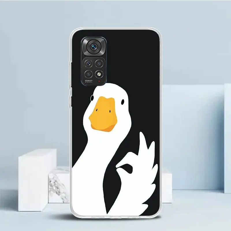 Cartoon Duck Goose Game Silicon Call Phone Case For Xiaomi Redmi Note 13 12 12S 11 11S 10 10S 11T 11E Pro Plus 9 9S 9T 8 8T 7 Co