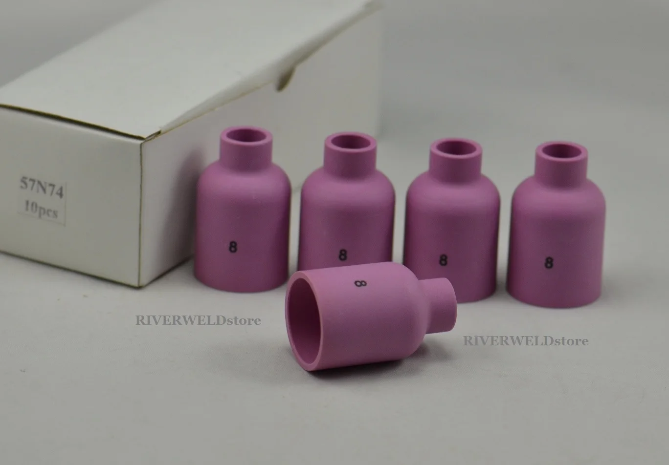 RIVERWELD 5pk TIG Gas Lens Alumina Nozzle Jumbo Large Diameter 57N74 8# 1/2\