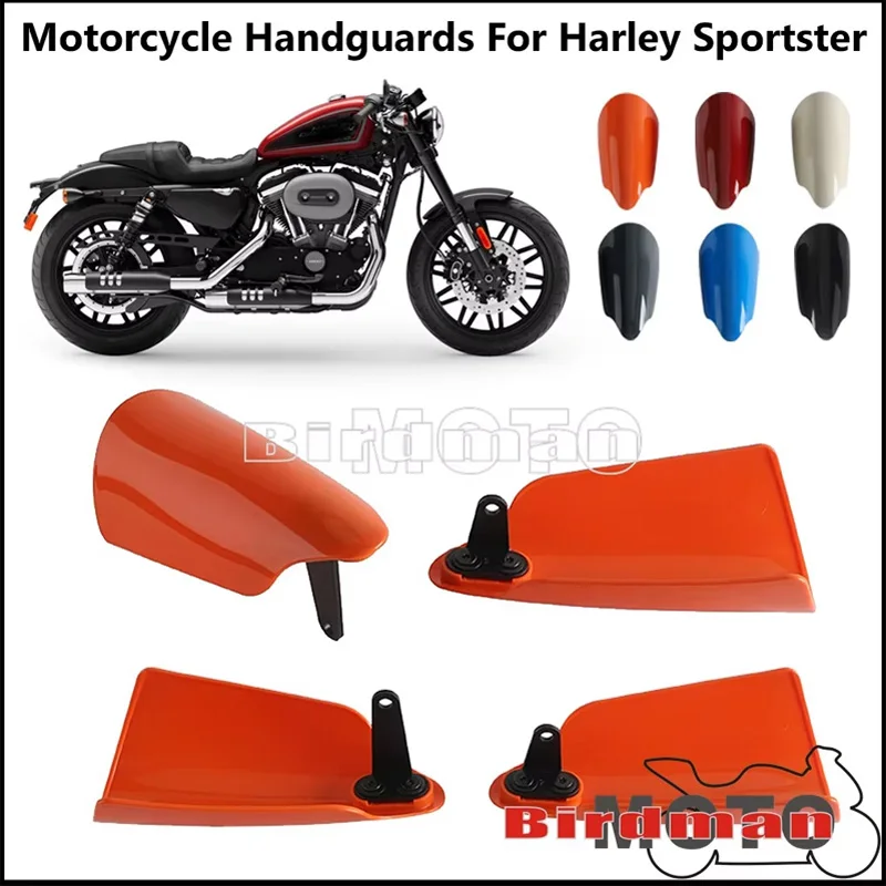6 Colours PP plastic Handgurds With Black Coated Aluminium Mounts For Harley Sportster Seventy Two - XL 1200V 12-16  Hand Guard