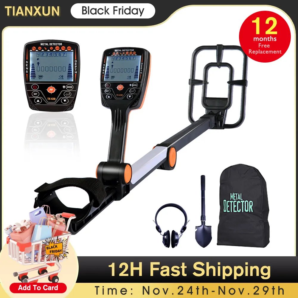 Détecteur de métaux pliable professionnel, étanche, haute précision, léger, TX-630