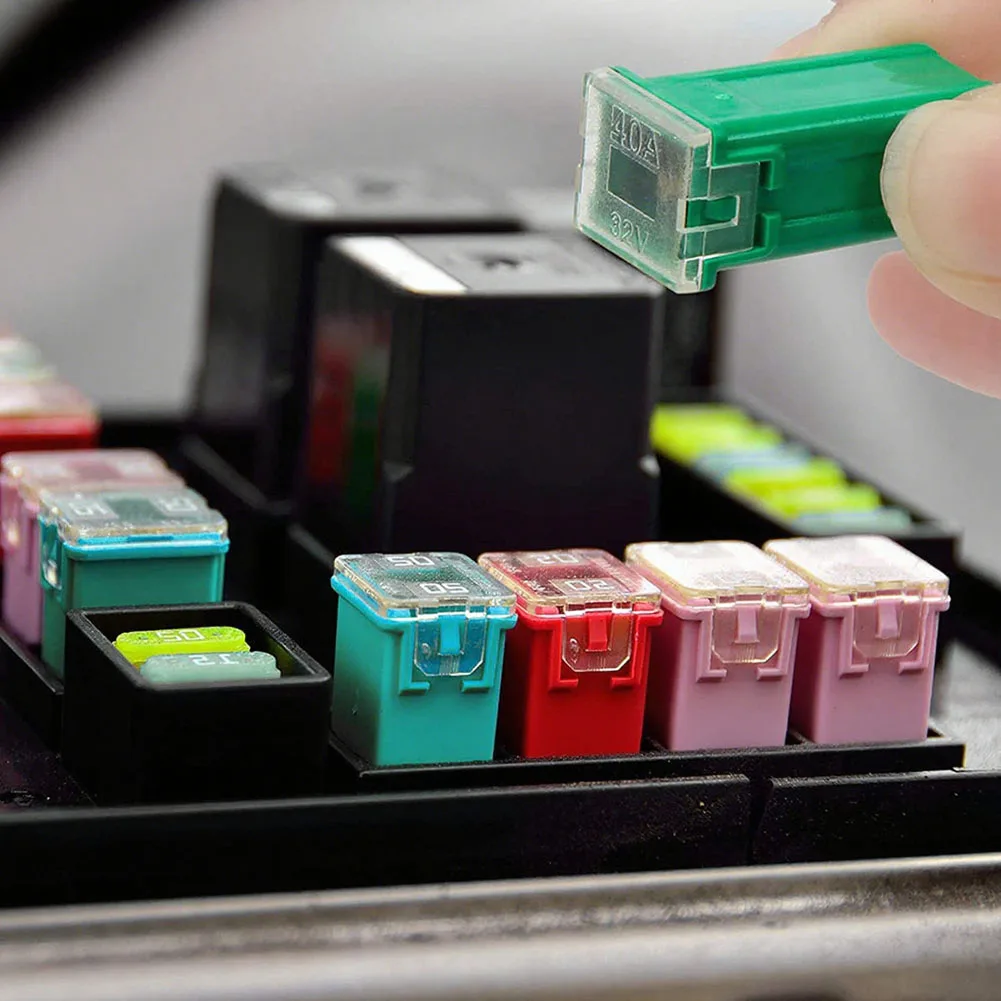 

30 шт. мини-предохранитель в форме автомобильной коробки 20-60A, комбинированный комплект, набор квадратных предохранителей, аксессуары, автомобильные предохранители в форме коробки, замена интерьера Par