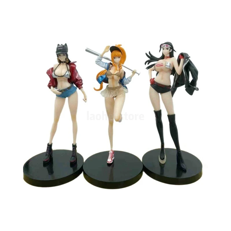 Figura de Anime de One Piece, Boa Hancock, Nico Robin, Nami, Hermosa Chica, Estatua de Manga, Figura de Acción, Modelo Coleccionable, Juguete