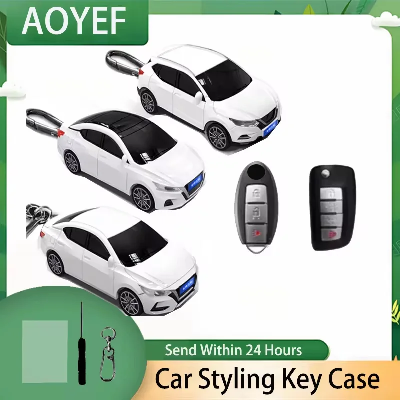 2024 Car Styling for Nissan Qashqal Sylphy Altima Key Case Cover Fob for Ogue XTrail T32 T31 J11 J10 Key Fob Keychain Accessorie
