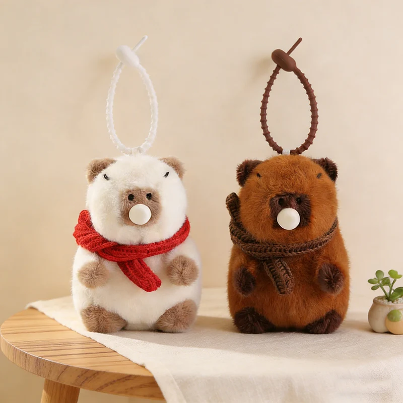 

Cute Capybara Squishy Squeeze Plush Keychain Soft Cozy Toy Kawaii Bag Pendant Stuffed Animal Healing Sweet Doll Girls Teen Gift