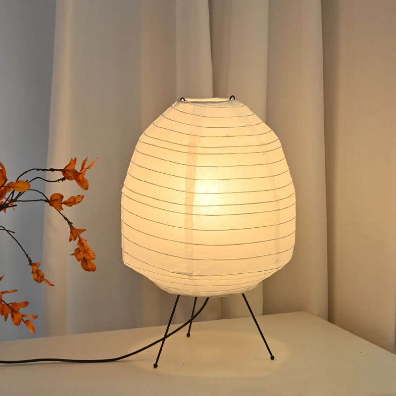 

Japanese Rice Paper Table Lamps Wabi Sabi Akari Noguchi Yong Led Desk Lamp Bedroom Home Decor Living Room Lantern Light Fixtures