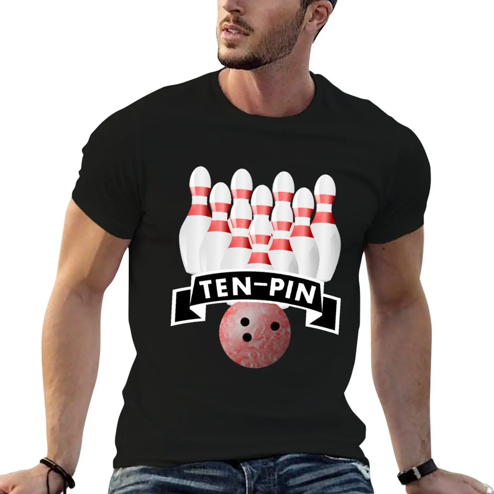 

Ten Pin Bowling T-Shirt t shirt custom print man t shirts high quality luxury brand T-Shirt