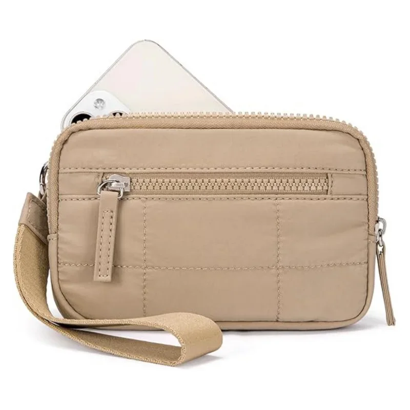 

Women's Grid Handbag - Large Capacity Clear PVC Window Organizer with Multi-Pocket Wallet, Travel & Daily Essentials Storage