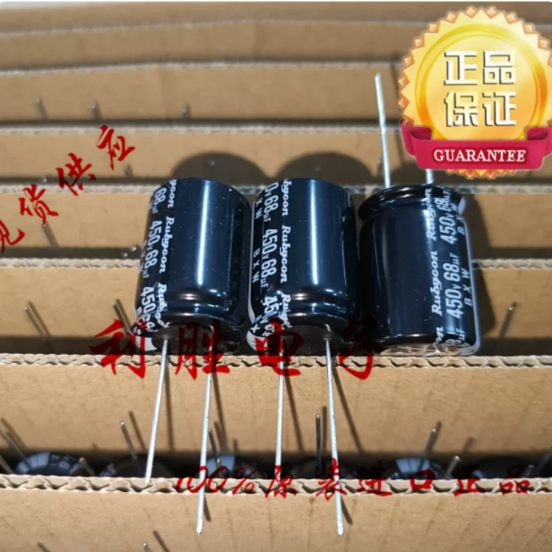 

10PCS-100PCS 68UF 450V Japanese Ruby RUBYCON Capacitor 450V68UF 18 * 25 BXW High Frequency Low Resistance