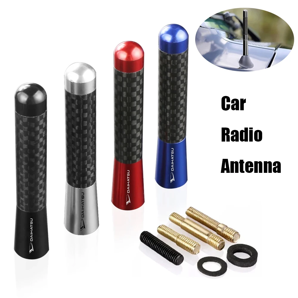 8cm Carbon Car Radio Antenna for Daihatsu Terios Sirion Mira Materia Feroza Charade Rocky YRV Aerial Signal Receiving Decor