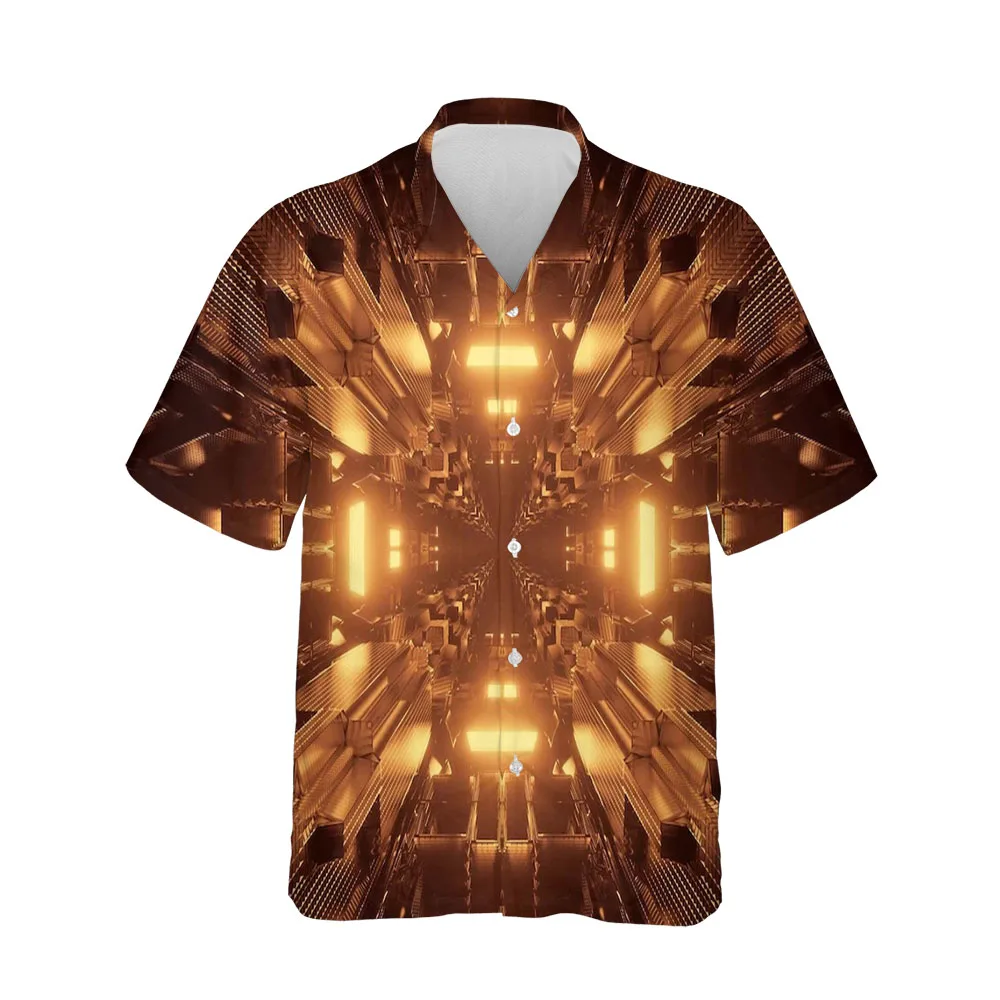 Jumeast Neon Cyberpunk Bluse Kurzarm Shirts Für Männer Mode Baggy Taste Up Shirt Herren Y2k Kleidung Streetwear Flipper Null