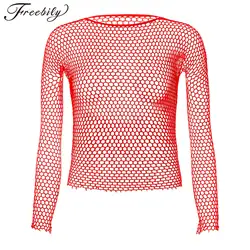 Mens See-through Fishnet T-Shirt Rave Party Nightclub Pole Dacing Stage Performance Costume Long Sleeve High Stretch Mesh Tops