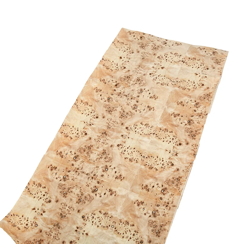 250cm×55cm Nature Poplar Burl Wood Veneer Sheet,0.25mm Face Veneer for Tabletop Furniture Guitar Auto Wall Panel Woodworking