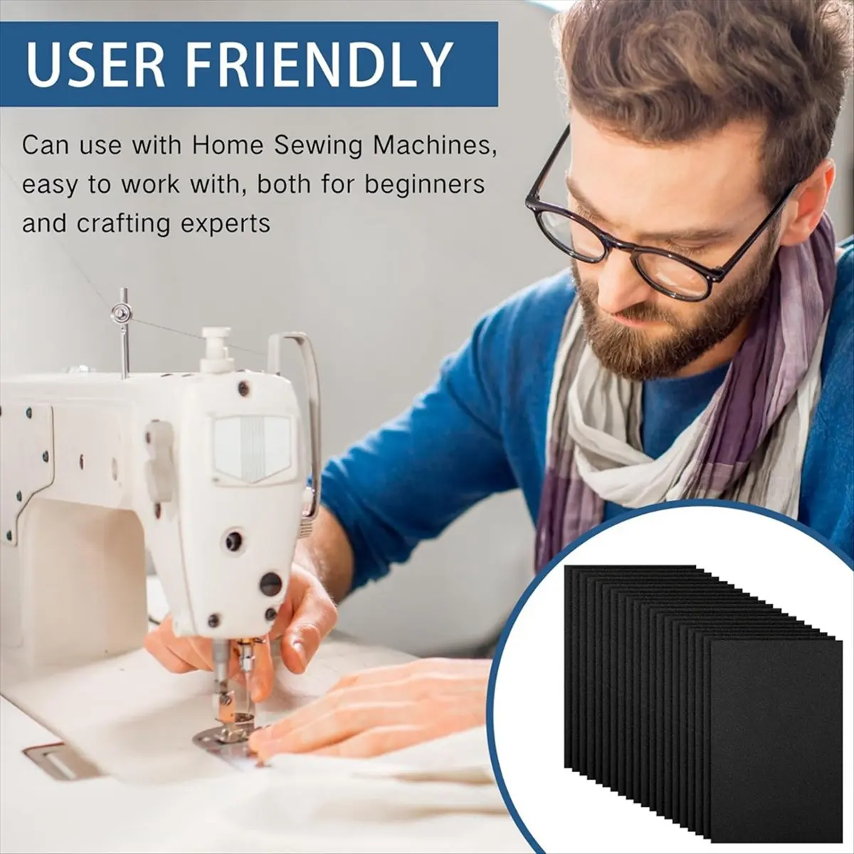 FTGT-20 Pcs 3mm Embroidery Foam 6 X 9 Inch EVA Foam Sheets for 3D Embroidery Arts and Crafts, DIY Projects, Hand Sewing Black