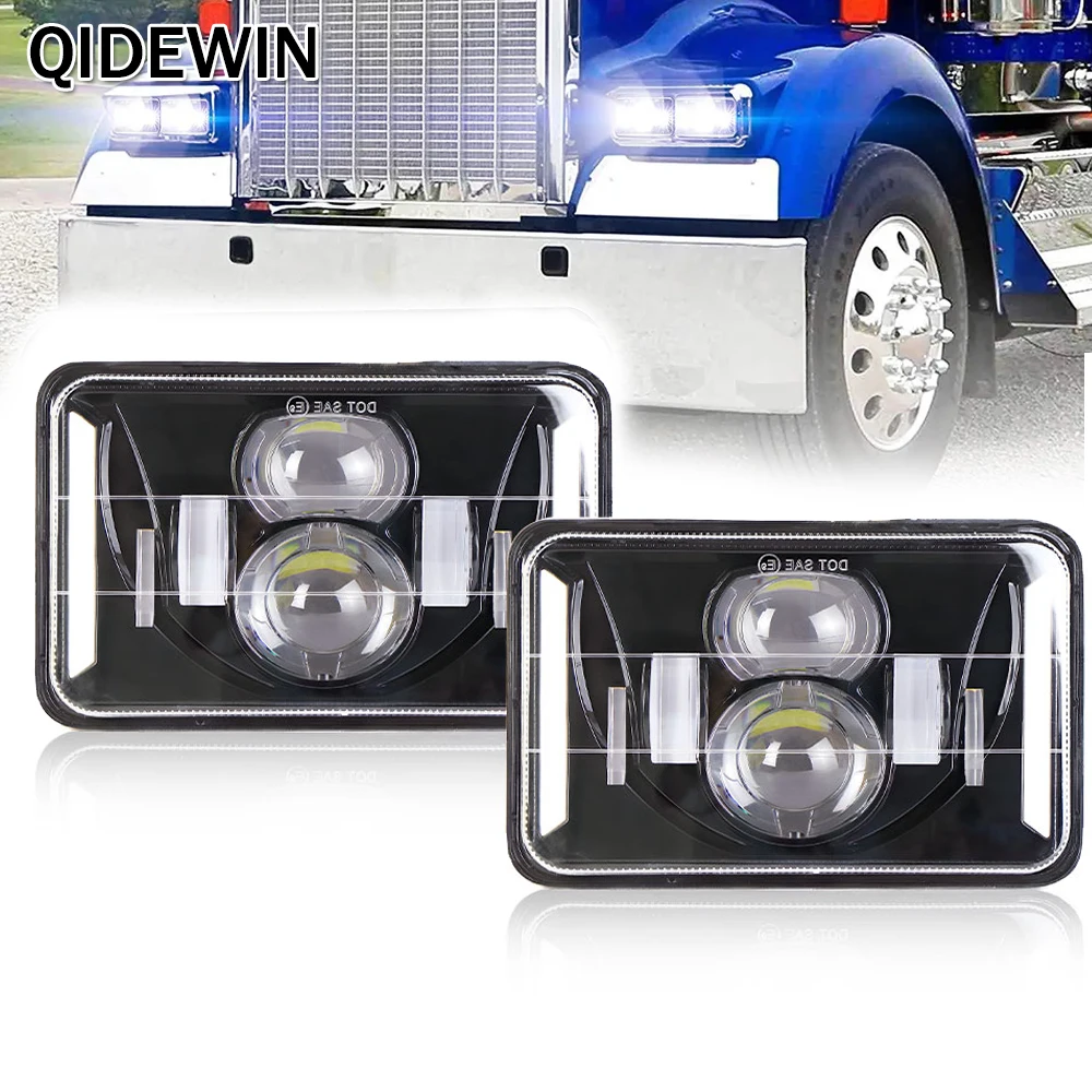 

DOT 4X6 led headlight for Freightliner fld120 auto lighting system 4x6 led lights for peterbilt 379 kenworth t800 accessories