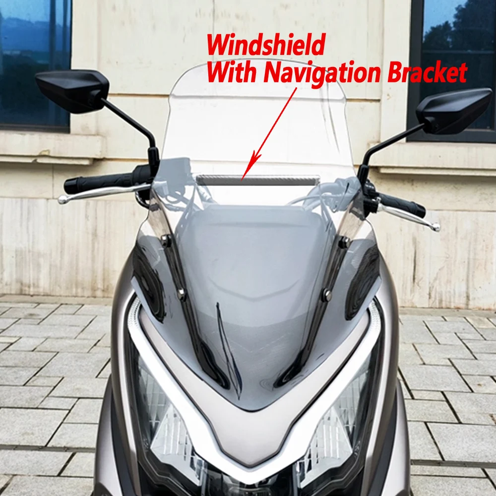 

Windshield with navigation bracket For the Haojue ADX125 ADX 125 raised and widened front windshield with mounting bracket