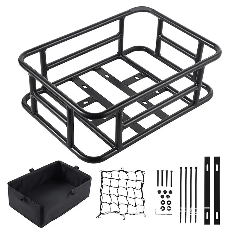 NEW HOT In Stock-Large Capacity Rear Bike Basket For E-Bikes - Ideal Bicycle Cargo Rack Bag For Outdoor Travel