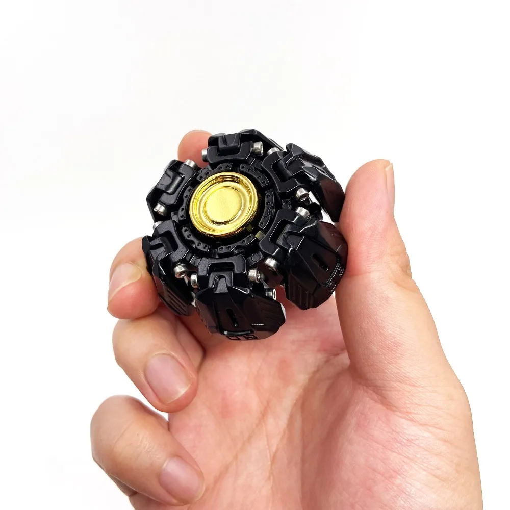 OUYEDC Precision Edition Antique Iron Armor 6-Leaf Mechanical Metal Fidget Spinner