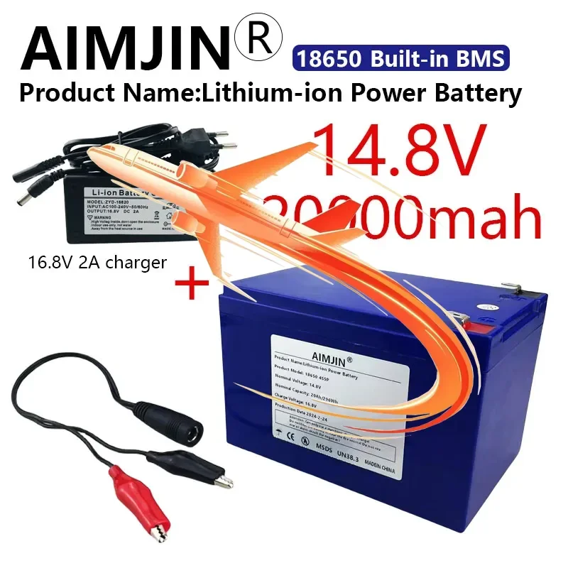 4S5P 14.8V 20000mAh Lithium-ion Battery, Suitable For 16.8V Equipment, High-power Inverter, Tourist Car Solar Cell So On