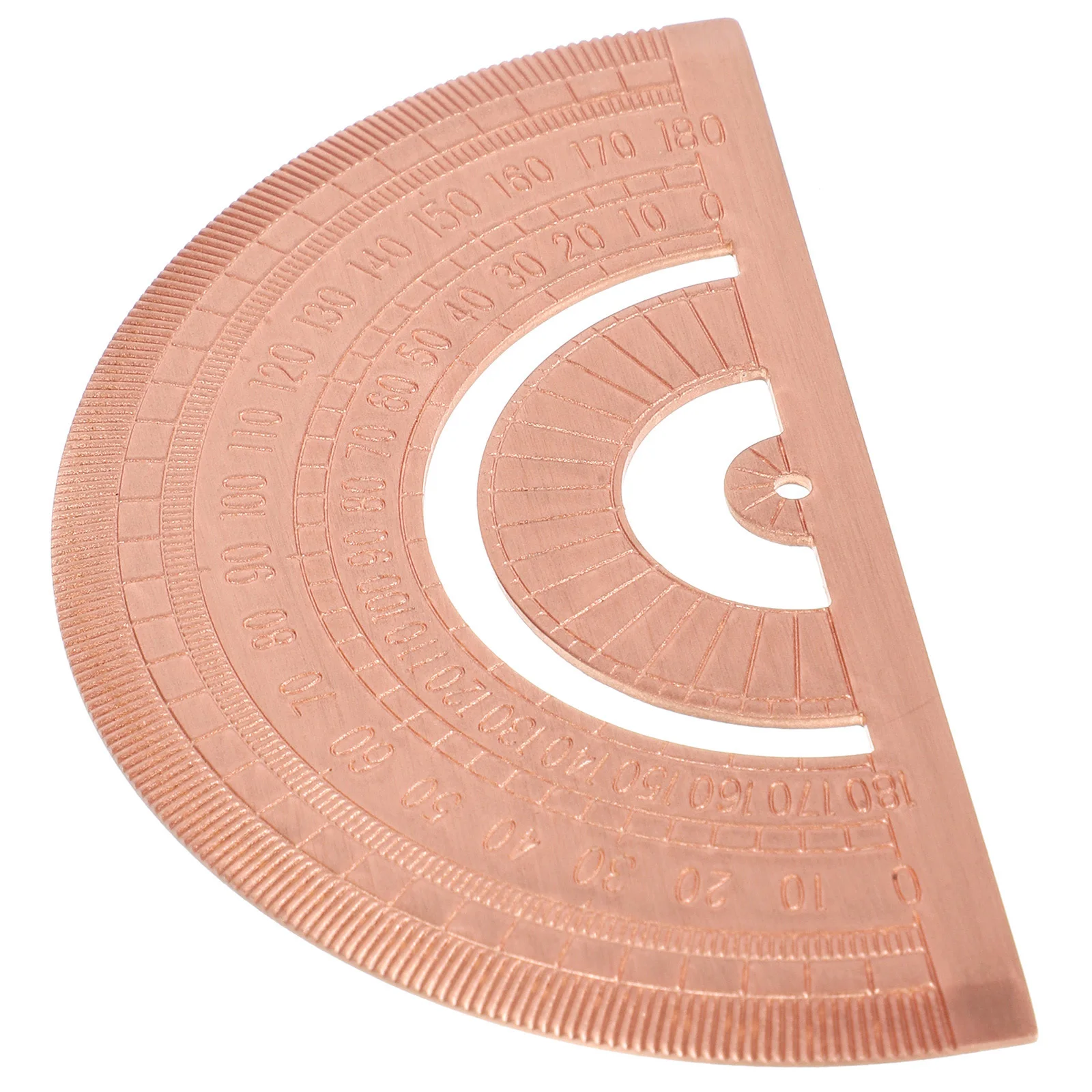 

Semi-Circular Copper Protractor 180 Degree Measuring Tool Math Protractor Accurate Angle Measuring Drafting Stationery