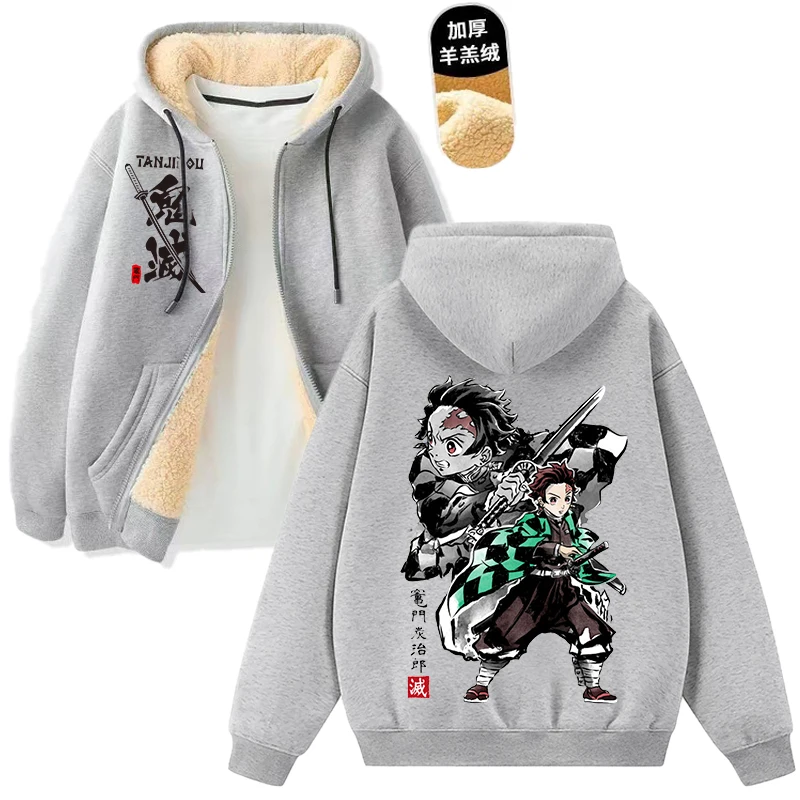 

Demon Slayer Adult Hoodie Jacket Winter Tops Coat Woman Man Hoodie Sweatshirt Giyu Tomioka Tanjiro Anime Clothing Harajuku Coat