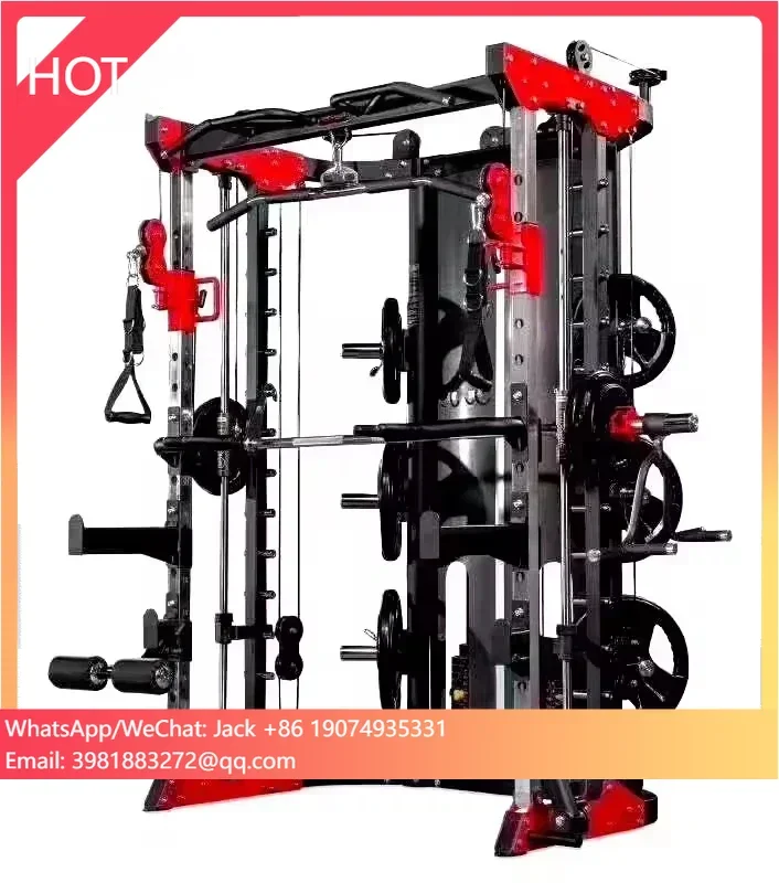 

All-In-One Home Gym Fitness Station Multi-Function Power Squat Rack Smith Machine Shoulder Chest Leg Press Equipment Training
