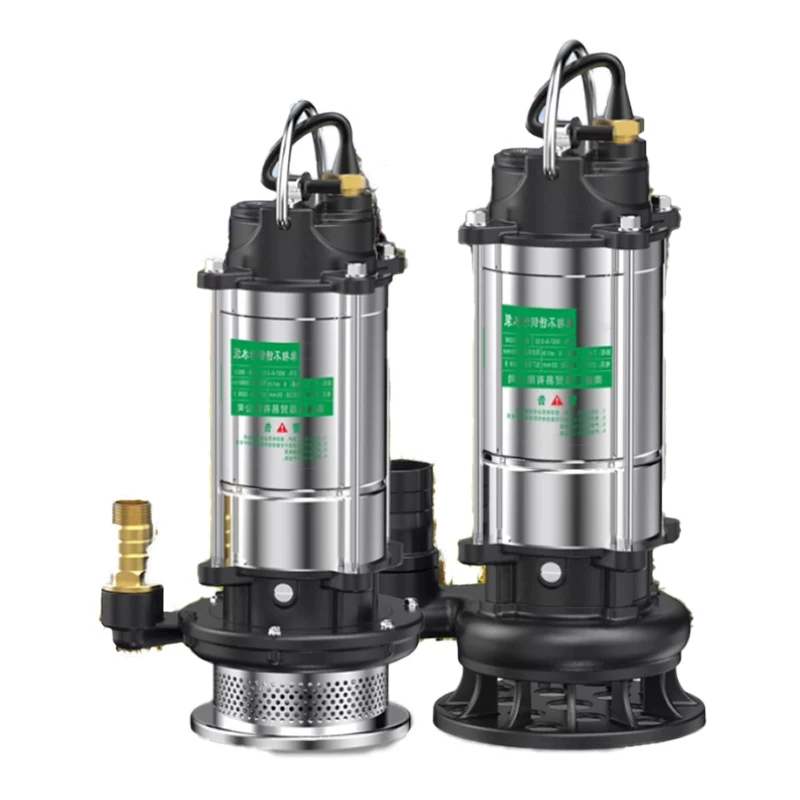 220V Stainless Steel Submersible Pump Agricultural Pumping Garden Tools Drainage Irrigation Underwater Self-priming Sewage Pump