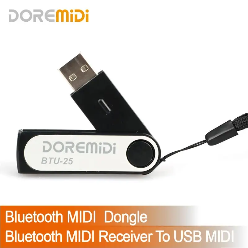 DOREMiDi Bluetooth MIDI Receiver Bluetooth MIDI Dongle BLE MIDI BTU-25