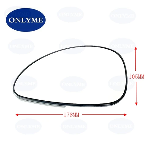 Imagen 2 del producto Lente de cristal de espejo de ala convexa calentada para coche para Citroen C4 2004 2005 2006 2007 2008 2008