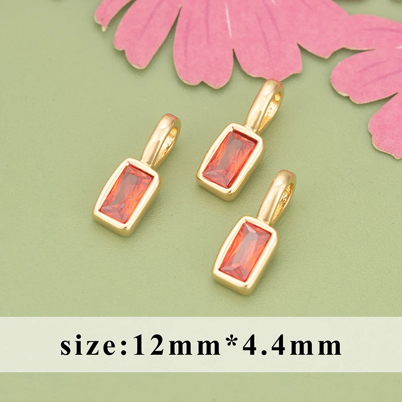 assoonas, 6 Stück/Lot, MH24, Schmuckzubehör, 18k Gold rhodiniert, Kupfer, Zirkone, handgefertigt, Anhänger, DIY-Anhänger, Schmuckherstellung – Detail 7
