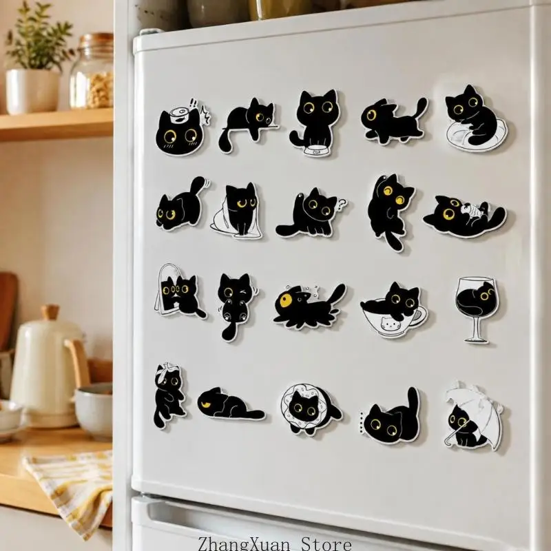 Küchen-Kühlschrank-Display-Set, 20 Cartoon-Tierfiguren mit weicher magnetischer Rückseite für Schrankfronten, Pinnwände und – Detail 8