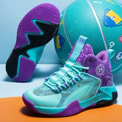 Zapatillas de baloncesto transpirables para niños y niñas, zapatos deportivos cómodos de baloncesto, gran oferta