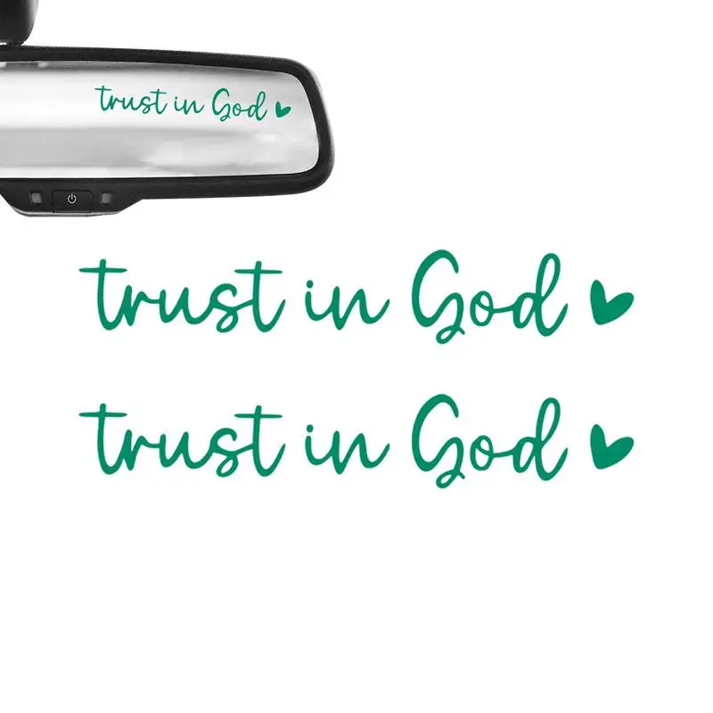 Rear View Glass Sticker Trust In God Car Stickers 2 Pieces Car Decals Rear View Glass Accessories Car Stickers And Decals For