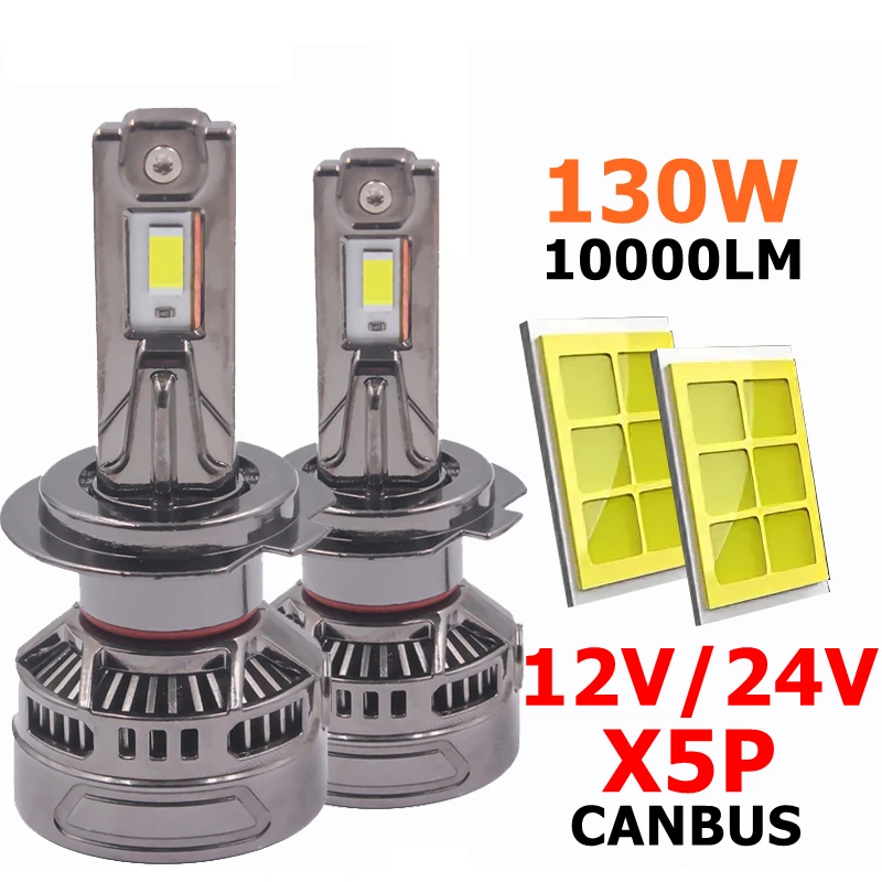 

140W H7 LED Headlight Bulbs 14000LM H1 H8 H4 H7 H11 hb3 hb4 9005 9012 Car LED fog Lights H7 12V-24V X5P Car Bulbs