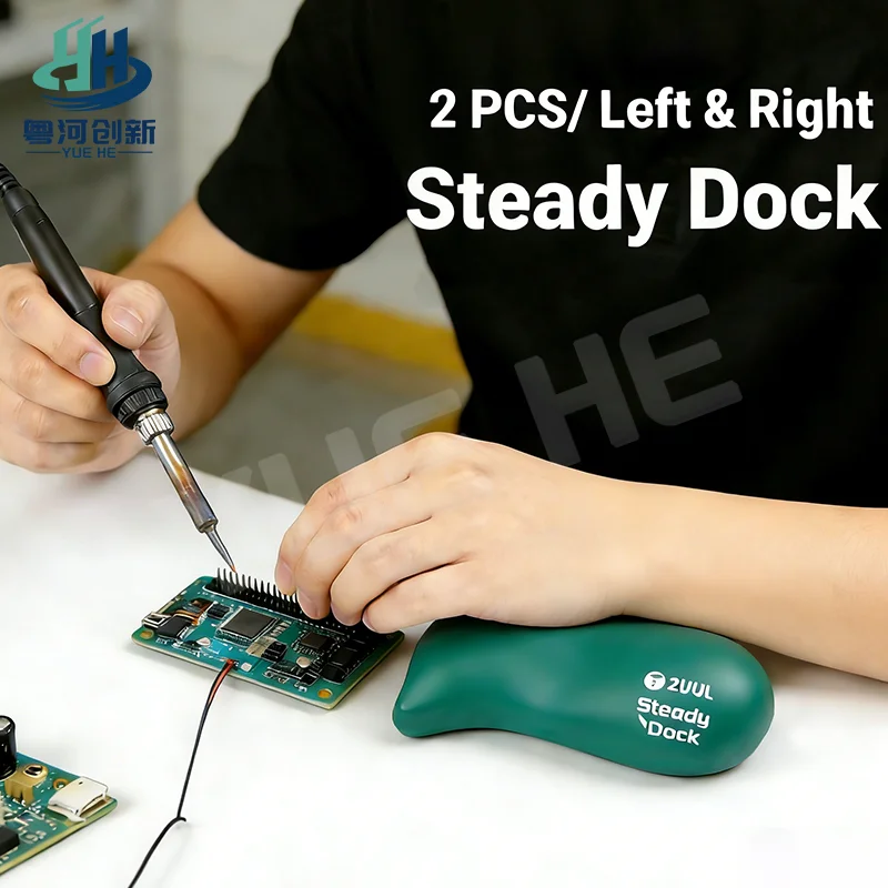

2UUL Steady Dock 2PCS Anti-Fatigue Wrist Rest for Precision Repair Work Left Right Hand for Phone Laptop Electronics
