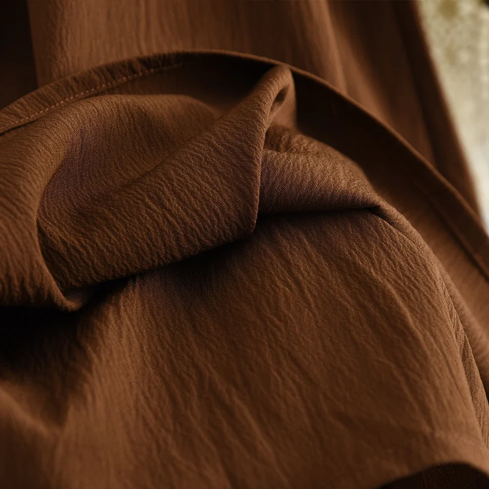 Koreanische Version kinder Kleidung Mode Herbst Neue Retro Kaffee Farbe Bogen Dekoration Lange Ärmeln Kleid Mädchen Kleider – Detail 6