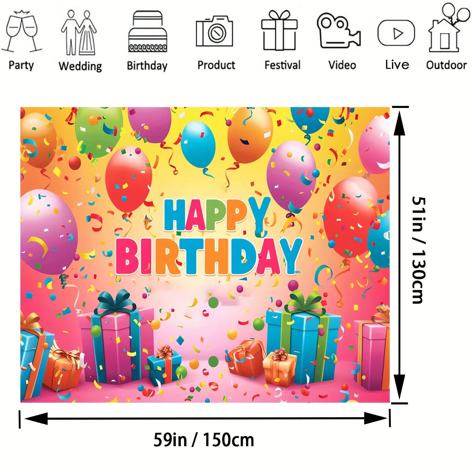 Colorful Happy Birthday Theme Photography Background Colorful Balloon Candle Photography Shower Birthday Party Background