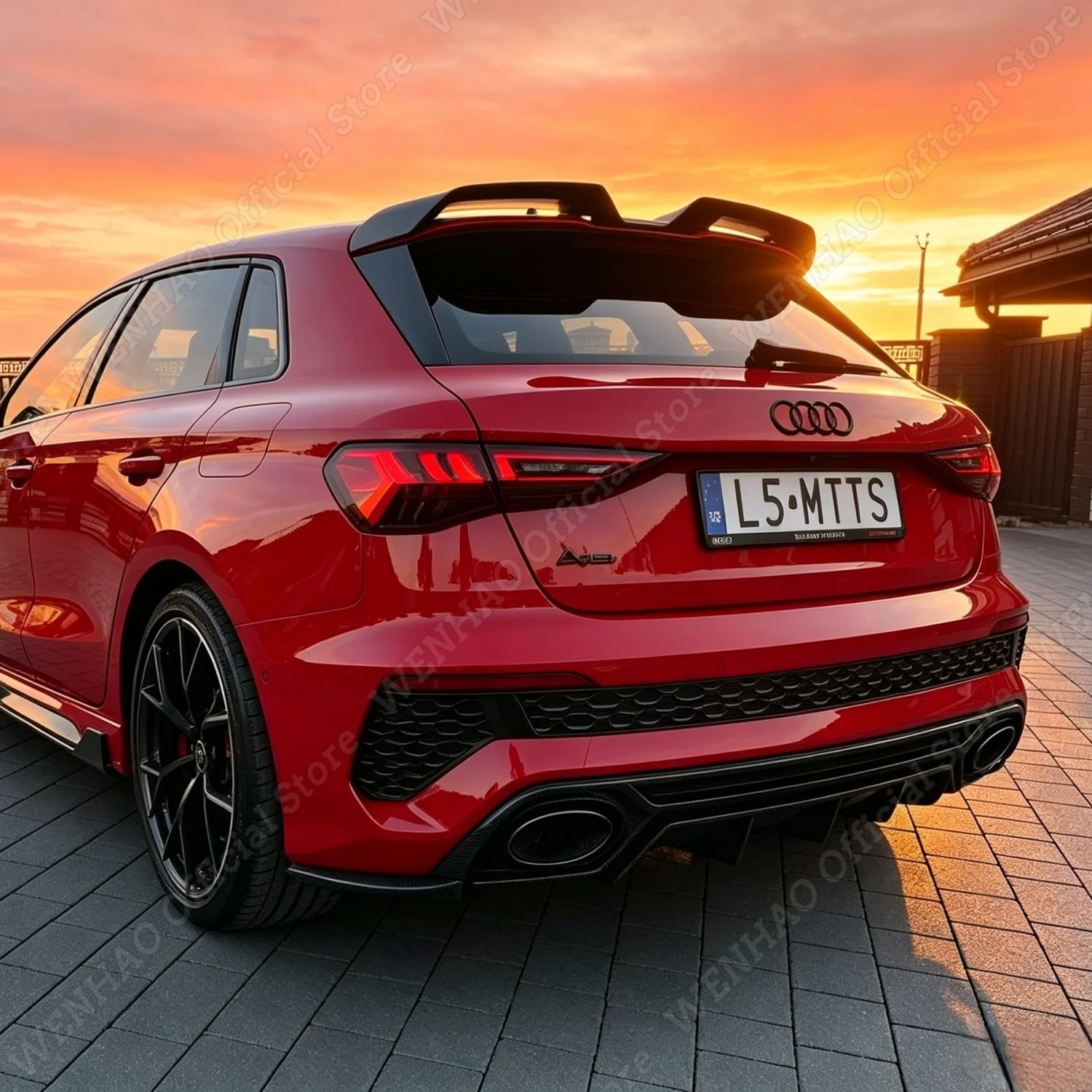 For Audi A3 S3 RS3 8Y Sportback 2021-2024 Car Rear Trunk Boot Roof Lip Lid Spoiler Cap Rear Roof Lip Spoiler Splitter Bodykit