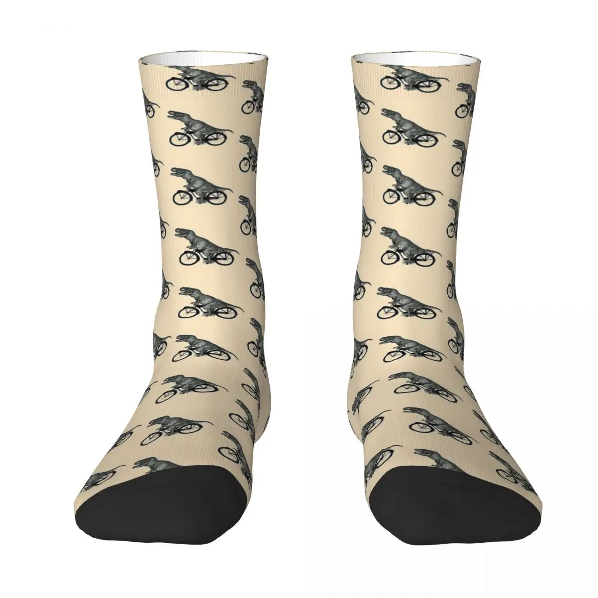 

Bike And T Rex Dinosaur Silhouettes cycling Unisex Spring Summer Autumn Winter Socks Cycling Happy Socks street style Crazy Sock