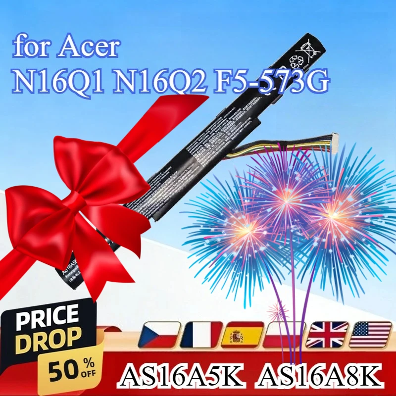 

AS16A5K AS16A8K Laptop Battery for Acer N16Q1 N16Q2 F5-573G