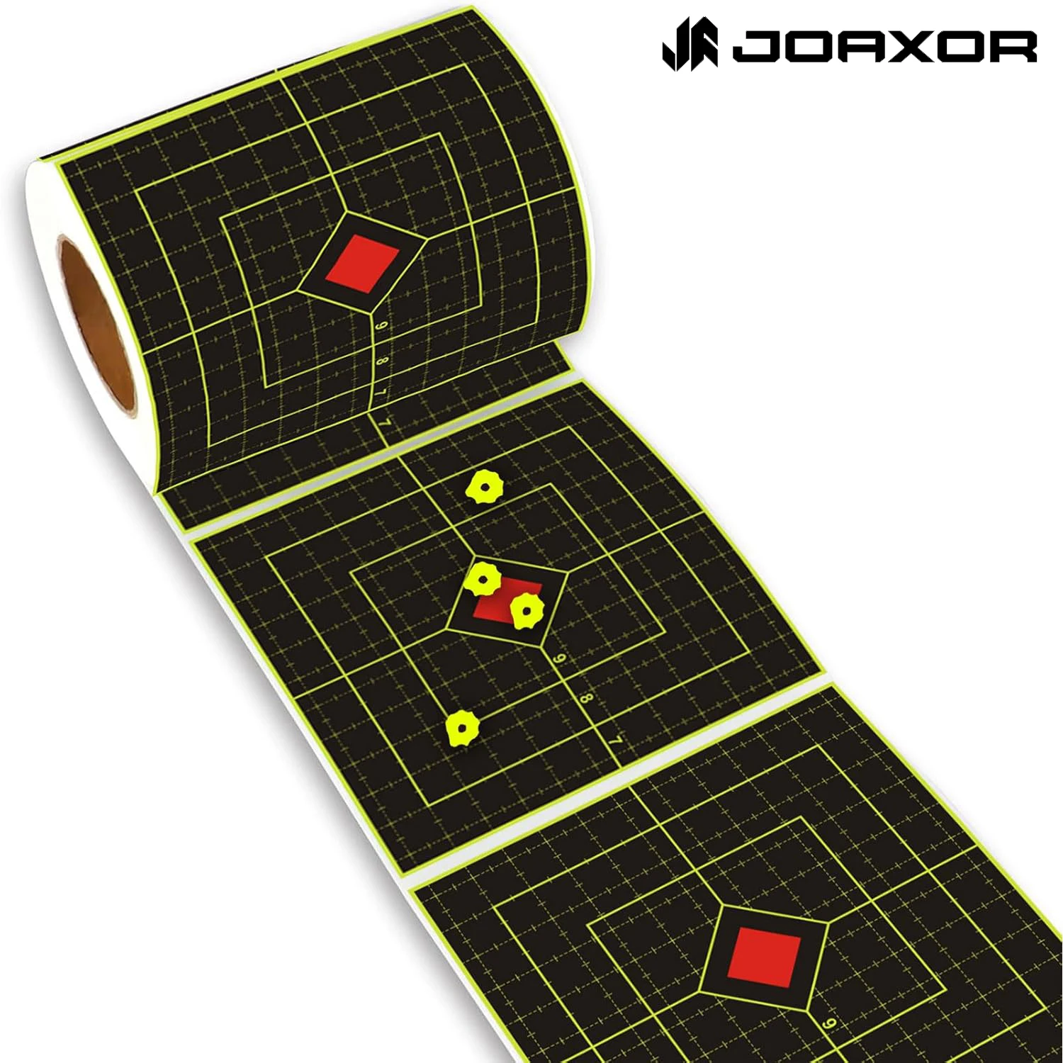 JOAXOR Splatter Targets Adhesive Shooting Target Stickers 100pcs/roll 6Inch with Yellow Effect Rifle Shooting Practice