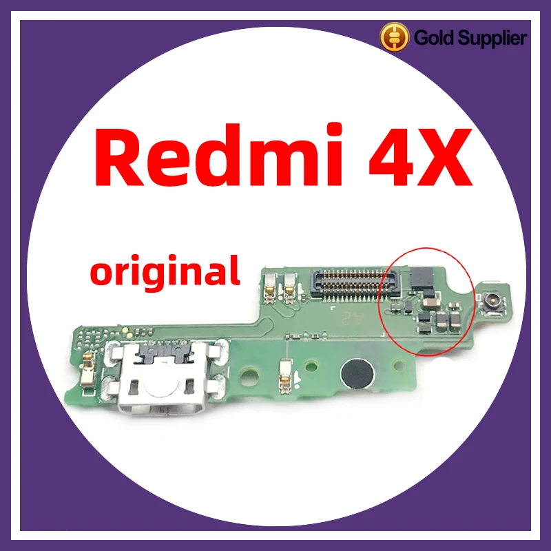 

Original For xiaomi redmi 4X Dock Connector USB Charger Charging Port Flex Cable Board Replacement