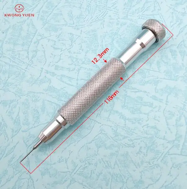 Ball Bearing Watch Repair Screwdriver with Set of 0.6mm to 2.0mm Blades and Big Alloy Handle for Watch Repair W5273