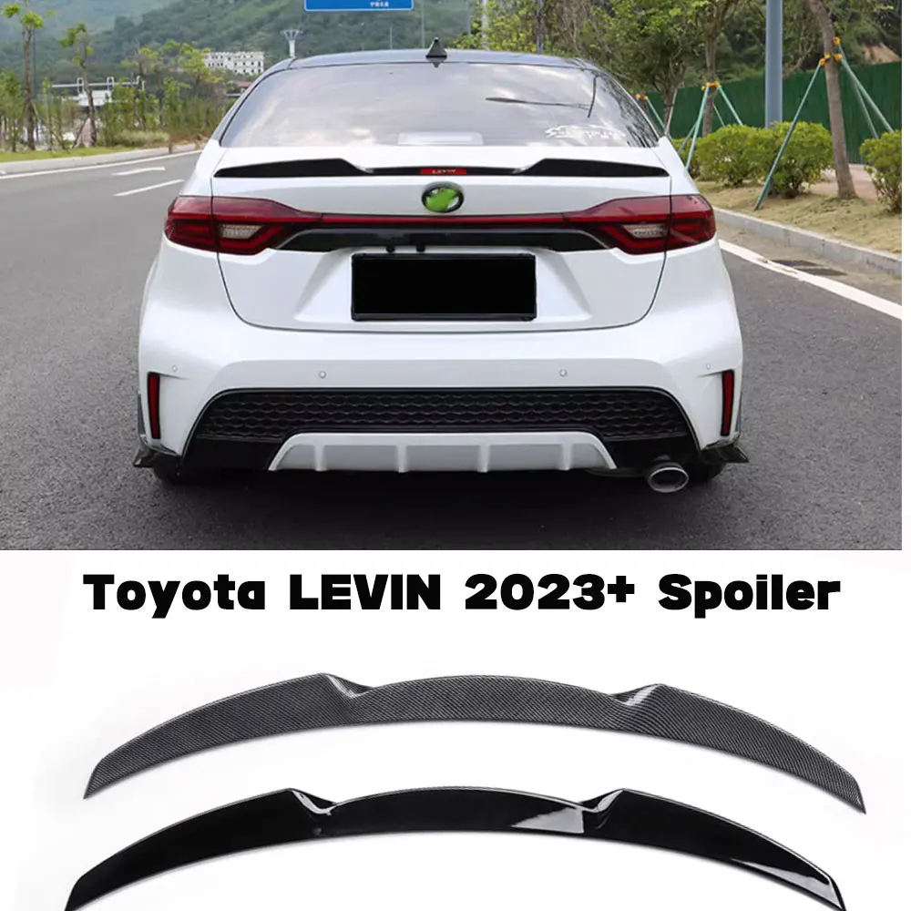 For Toyota LEVIN 2023+ Spoiler high quality ABS Plastic Unpainted Color Rear Spoiler Wing Trunk Lid Cover Car Styling