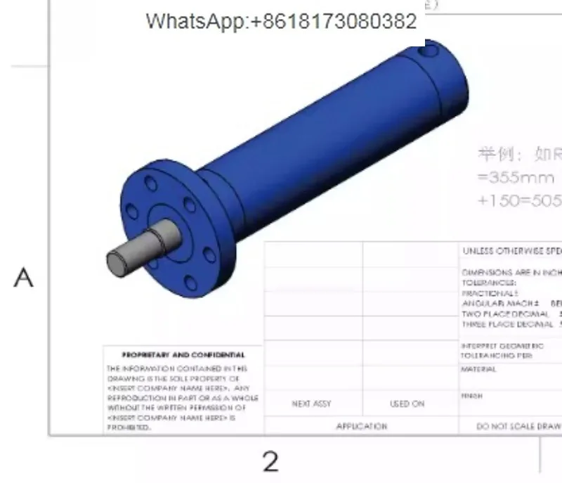 3-ton Heli ROB50 oil cylinder front flange SOB hydraulic welding pressure 16MPA hydraulic cylinder