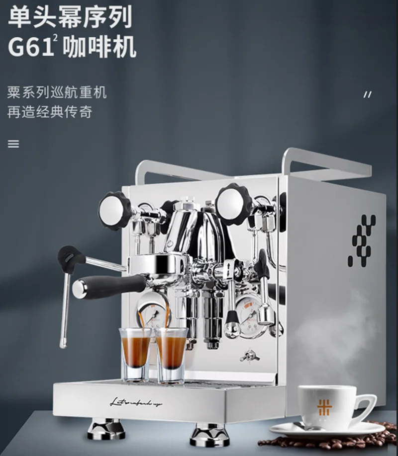 Cafetera expreso semiautomática comercial de 9 Bar, tanque de agua de 2,5l, espuma de leche preremojada, cafetera italiana