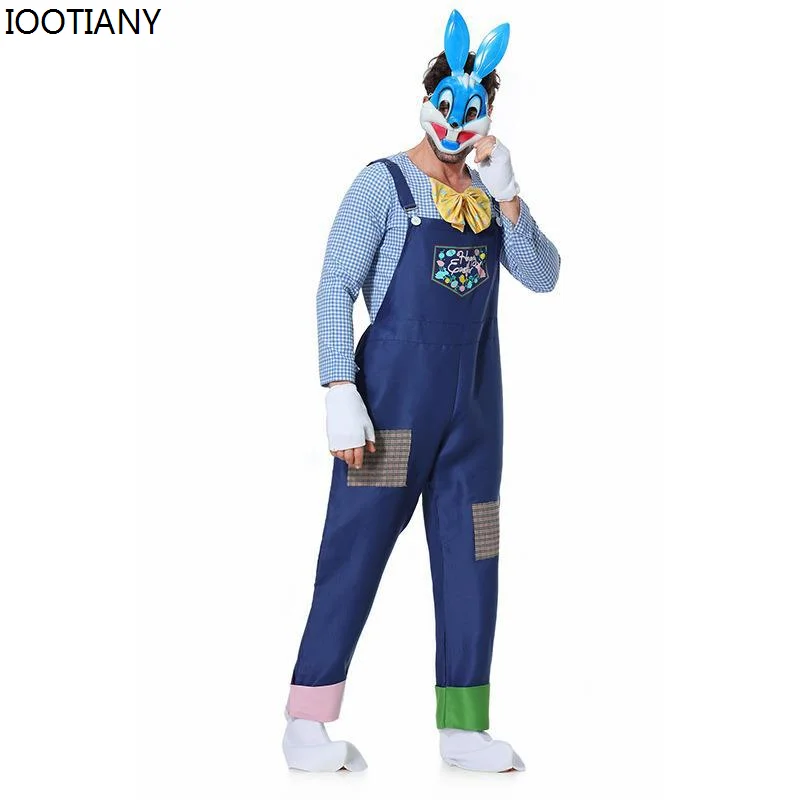 IOOTIANY New Unisex Easter Bunny Cosplay Stage Performance Suit Rabbit Anthropomorphic Set Masquerade Couple's Costume