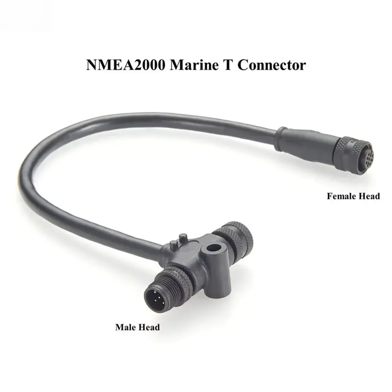 Marine T Connector Cable CAN Bus Devicenet 3 Way Tee Splitter Backbone Drop Cable For Garmin Lowrance Simrad B&G