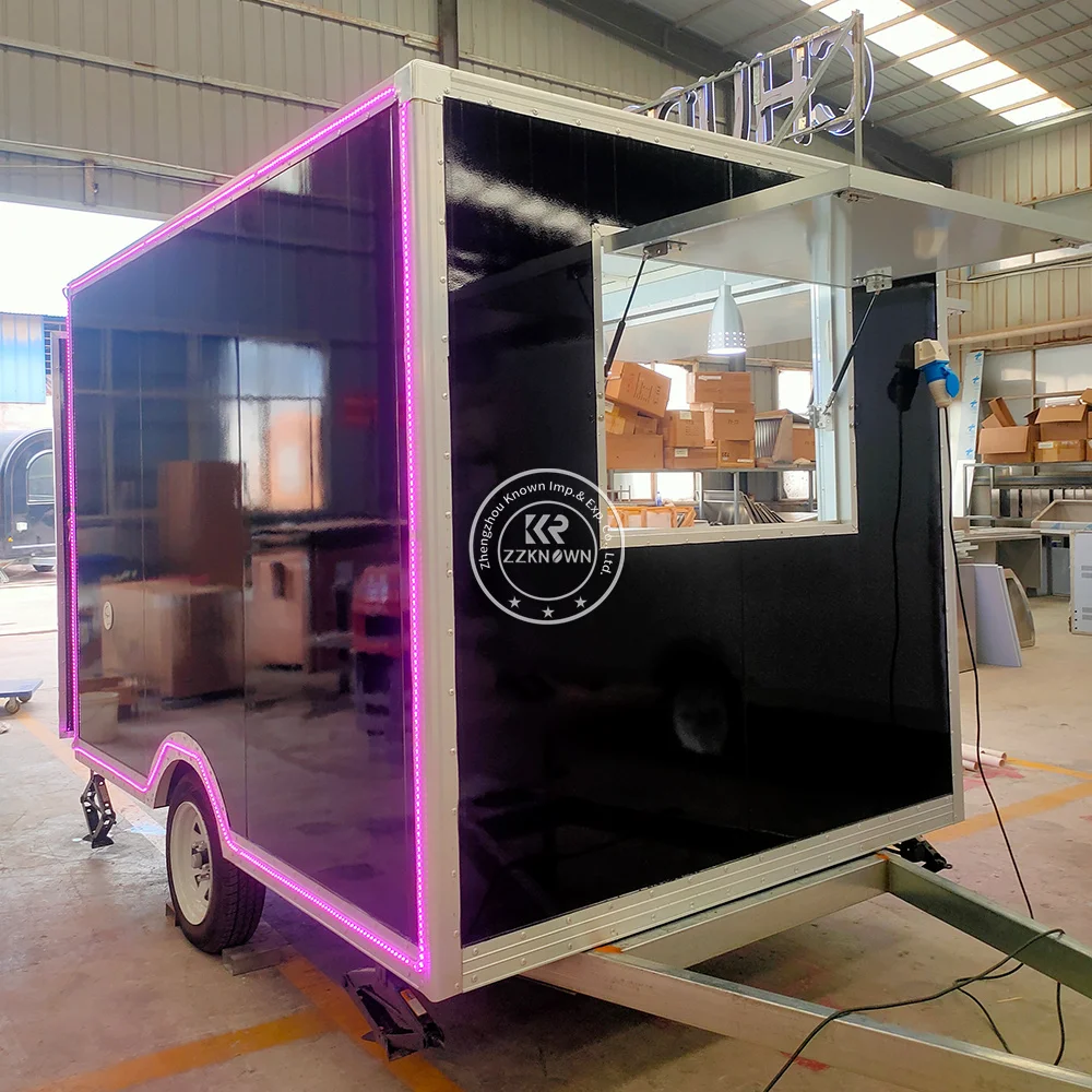 

Street Pizza Kiosk Food Trailer Fully Equipped Catering Truck Ice Cream Cart Mobile Kitchen Concession Fast Food Truck For Sale