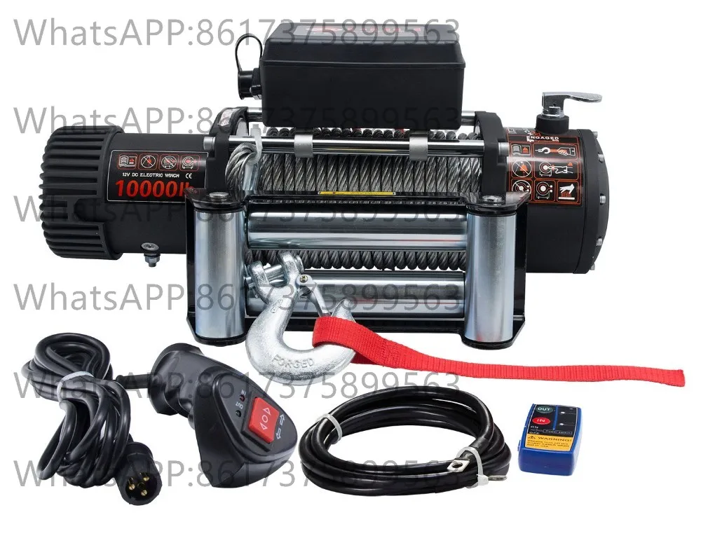 Электрическая лебедка PULI для бездорожья ATV/UTV 12 В, 10000 фунтов со стальной веревкой Электрическая лебедка PULI для бездорожья ATV/UTV 12 В, 10000 фунтов со стальной веревкой